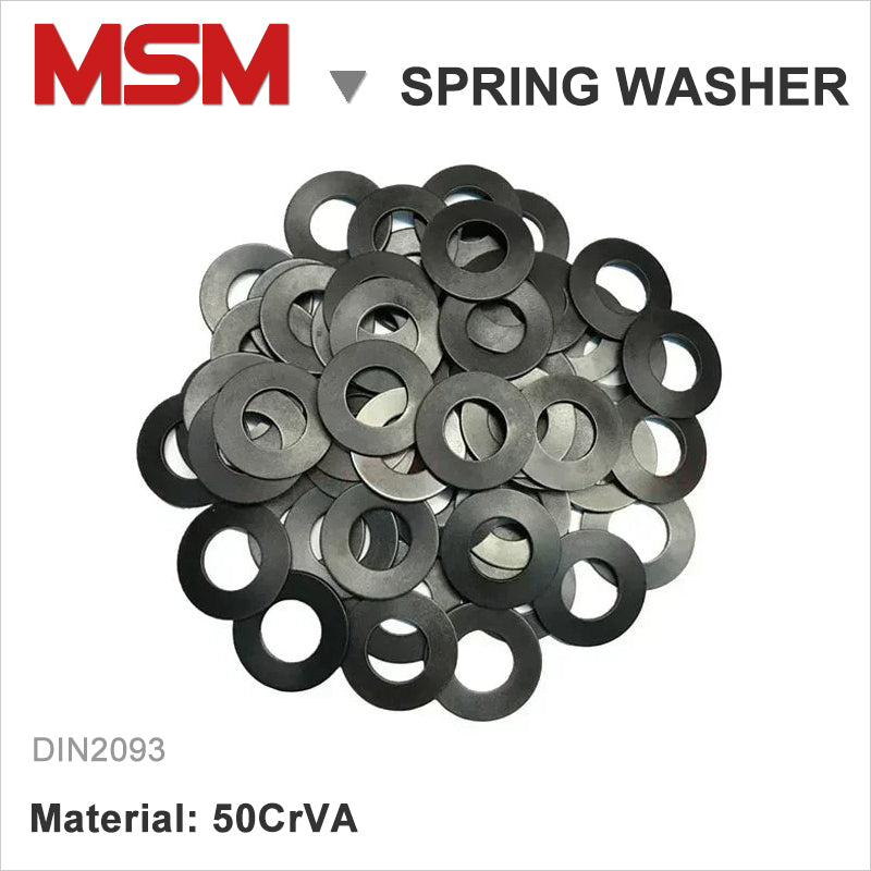 MSM Disc Springs 50CrVA Compression Gasket 10x4.2x0.4mm, 10x4.2x0.5mm, 10x4.2x0.6mm