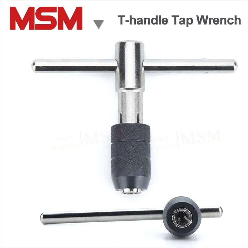 1 Pc MSM Adjustable T-handle Tap Wrench Taps Holder For Hand Usage M3- M4 M5-M8 M6-M12 Single Tap Wrench Tapping Threading Tool