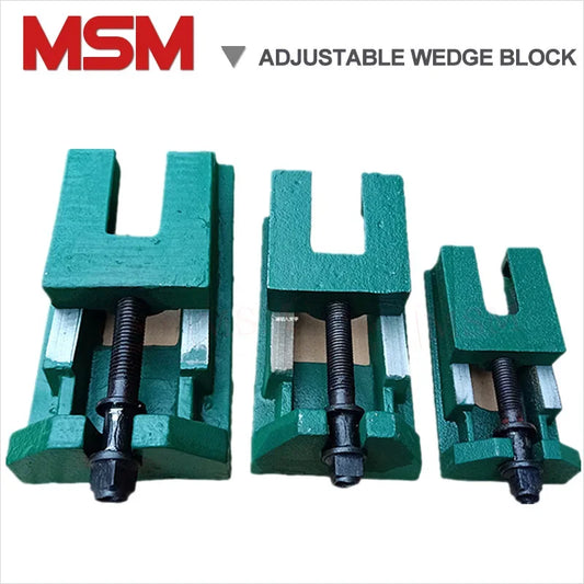 1 Set Cast Iron Two Tiers Wedge Block Machine Pad 140X75X40 Capability 0.5 Ton For CNC Lathe Milling Machine Height Adjustance