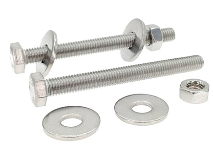 1 Set Stainless Hex Head M14 M16 M18 M20 Extra Long Screw/Bolt With Two Plain Washers And One Nut Fully Threaded Length 80~200mm