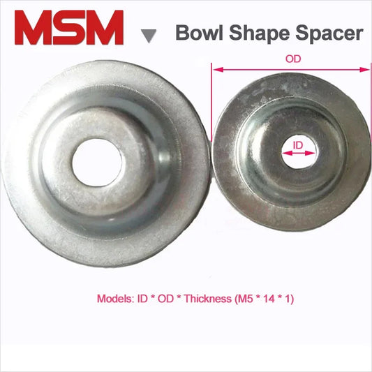 10/4 Pcs Stainless Steel Bowl Shape Spacer Conical Washer Hat Gasket For Furniture Adjusting Stand Wooden Spool M5/6/8/10/12/14/