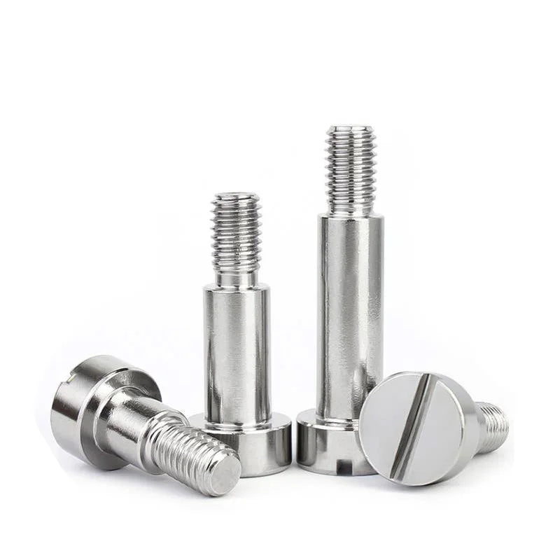 10 Pcs Stainless Steel Slotted Cheese Head Screws With Shoulder Slotted Plug Roller Bearing Shoulder Screw M2 M2.5 M3/4/5 GB830