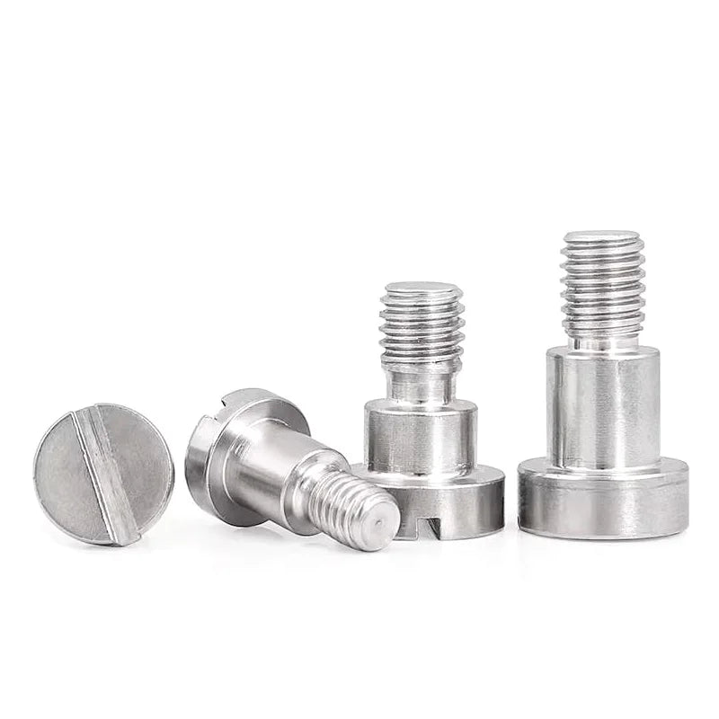 10 Pcs Stainless Steel Slotted Cheese Head Screws With Shoulder Slotted Plug Roller Bearing Shoulder Screw M2 M2.5 M3/4/5 GB830