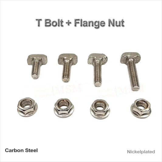 10 Sets /lot T Bolt with Nut T Hammer Head  Screws for 20/30/40/45 Aluminum Profiles T Slot Usage