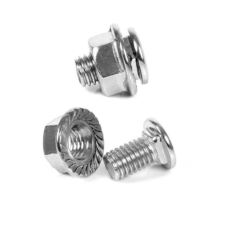 10 pcs Stainless Steel Flat Head Short Square Neck Carriage Screw with Nut M6 M8 M10 Coach Bolt Truss Shelf Screws Bridge Screw
