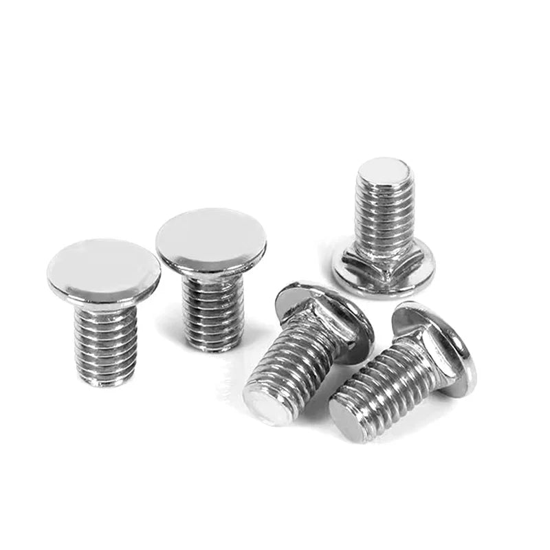 10 pcs Stainless Steel Flat Head Short Square Neck Carriage Screw with Nut M6 M8 M10 Coach Bolt Truss Shelf Screws Bridge Screw