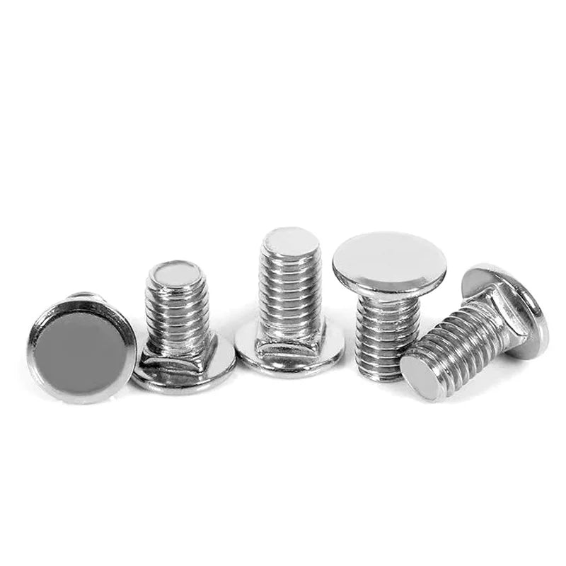 10 pcs Stainless Steel Flat Head Short Square Neck Carriage Screw with Nut M6 M8 M10 Coach Bolt Truss Shelf Screws Bridge Screw