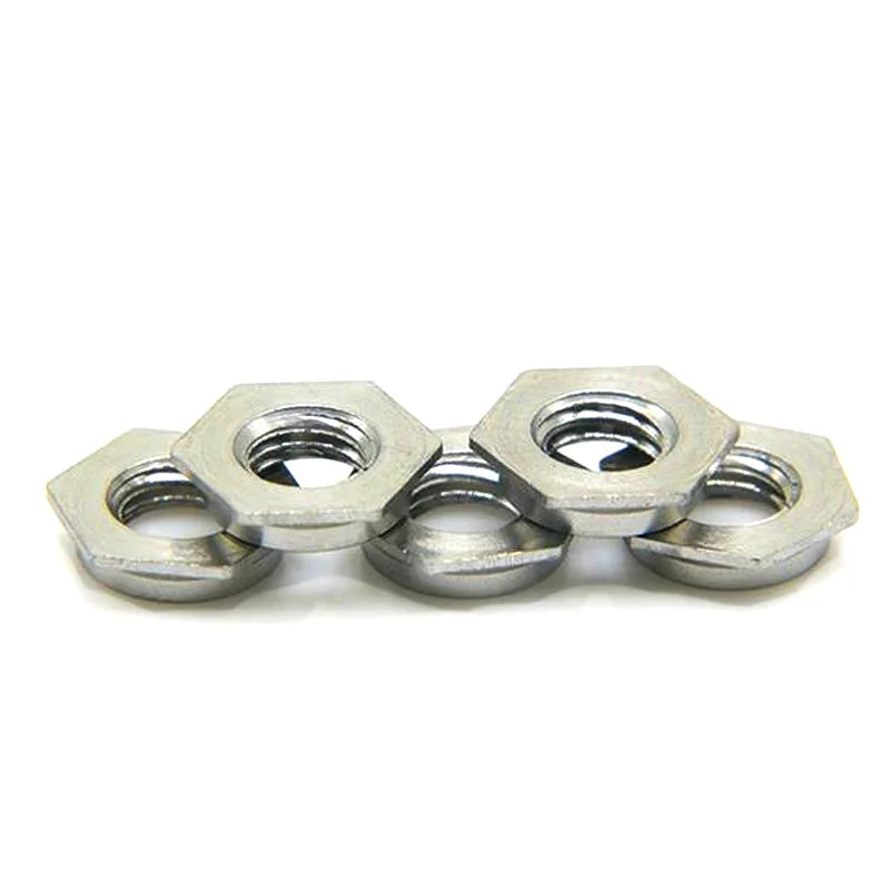 100 Pcs Stainless Steel Flush Nuts M2 M2.5 M3 M4 M5 M6 Pressure Inserted Hex Flat Nut Riveted Self-clinching Nut