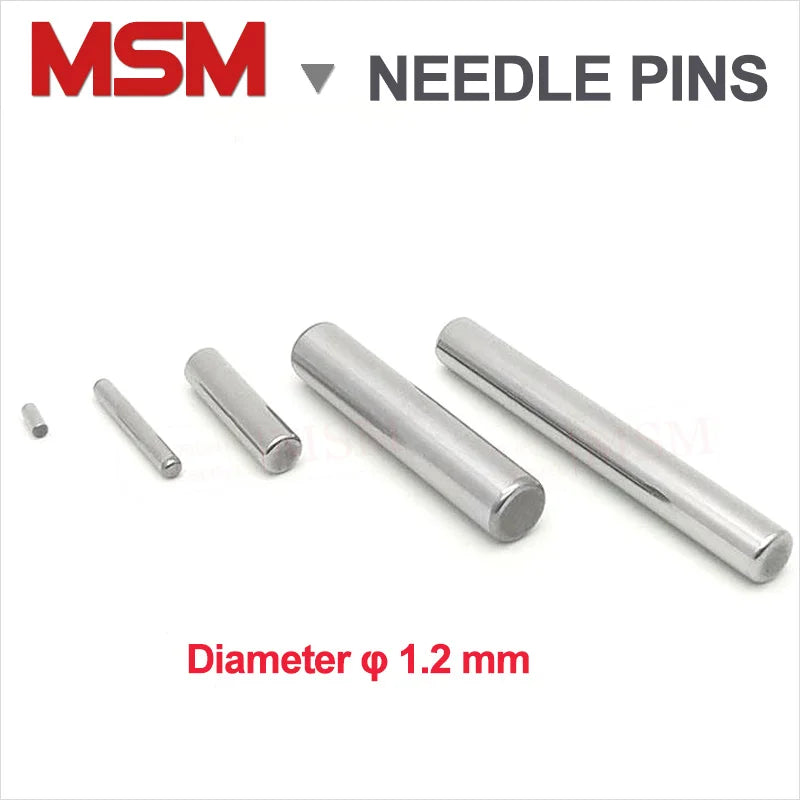 100PCS Diameter 1.2mm GCr15 Bearing Steel Cylindrical Pin Locating Dowel Needle Pin Length 4 5 6 7 8 9 10 11 12 16mm