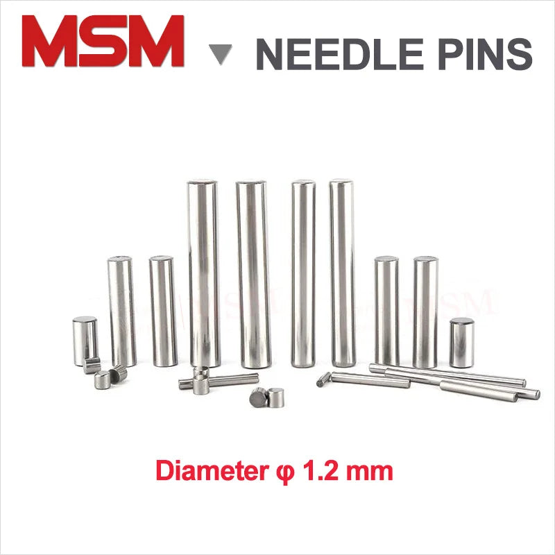 100PCS Diameter 1.2mm GCr15 Bearing Steel Cylindrical Pin Locating Dowel Needle Pin Length 4 5 6 7 8 9 10 11 12 16mm