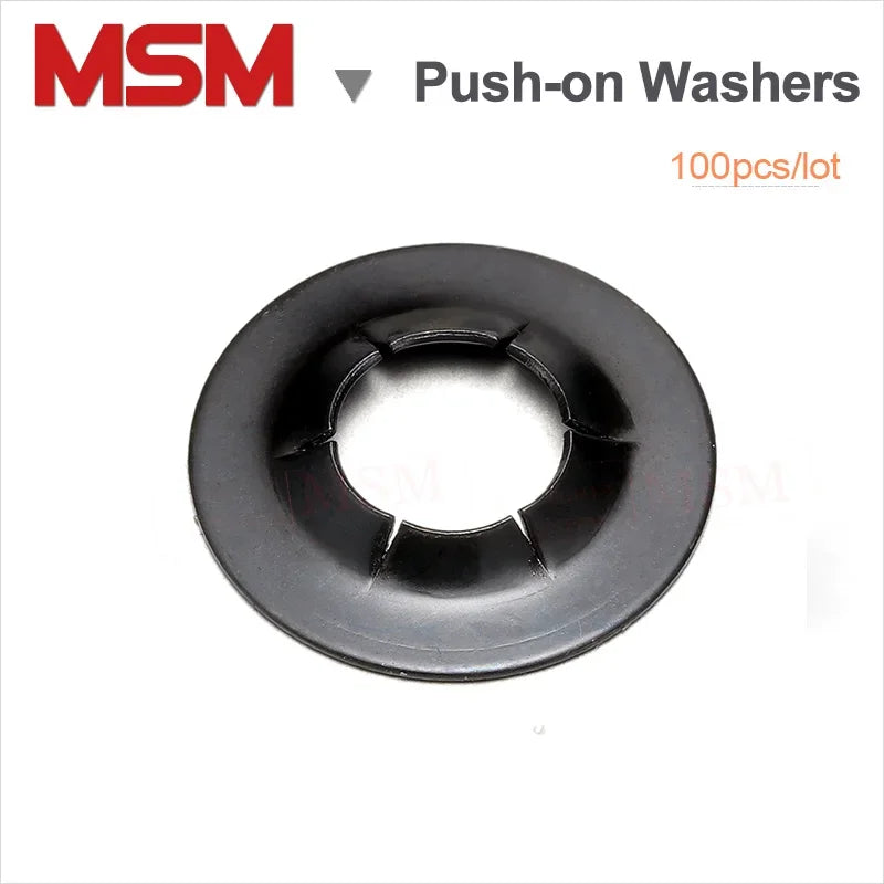 100PCS Push-on Locking Washers With Dense Teeth M3 M4 M5 M6 M8 M10 M12 Speed Clips Internal Tooth Spring Washers Starlock Nut