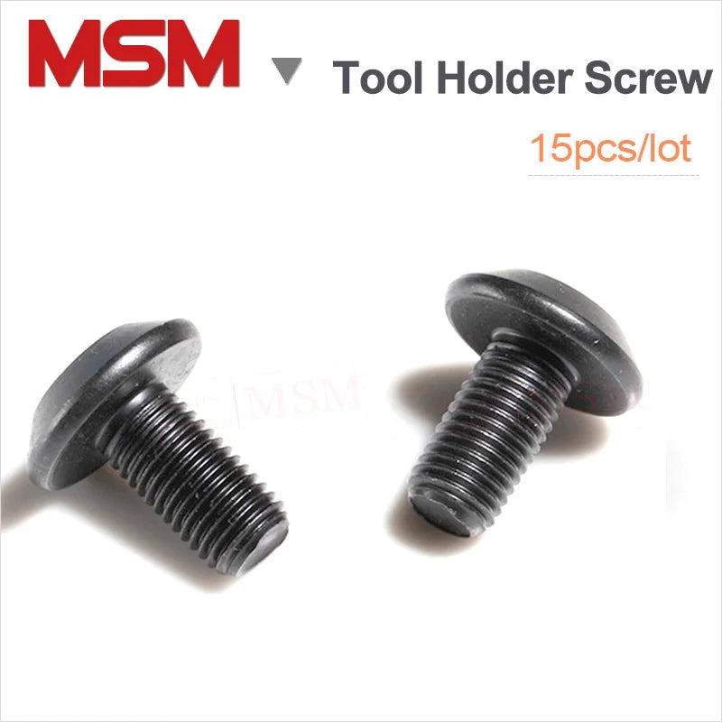 15PCS Class 12.9 Alloy Steel CNC Tool Holder Screw M5 M6 M8 Hex Socket Pan Head Screw For CNC Milling Lathe Mushroon Shape