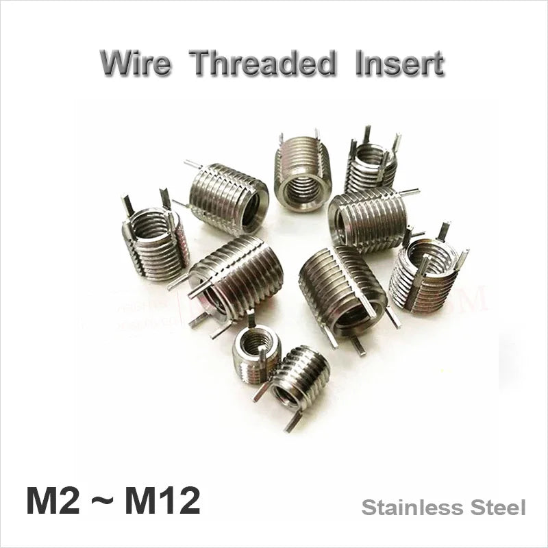 1Pcs Stainless Steel Screw Threaded Repair Inserts Latch Pin Screw Coiled Wire Helical Sleeve M2 M3 M4 M5 M6 M8 M10 M12