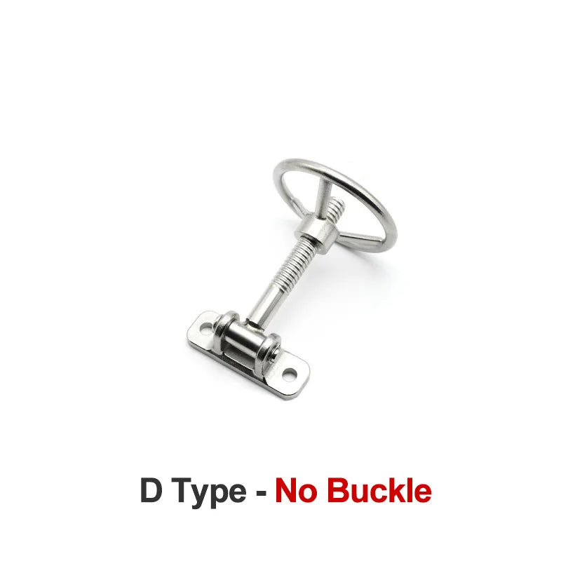 1set 304 Stainless Steel Handwheel Hinge Steamer Equipment Door Handle Hand Wheel Access Door Compression Lock Pressing Hinges