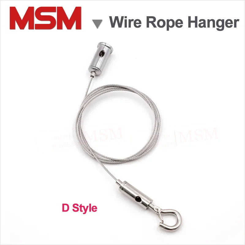 2 Sets Wire Rope Hanger With Stand Wire And Hook For Gallery Picture Photo LED Light Exhibition Advertisement Hanging Device