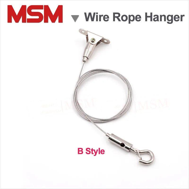 2 Sets Wire Rope Hanger With Stand Wire And Hook For Gallery Picture Photo LED Light Exhibition Advertisement Hanging Device