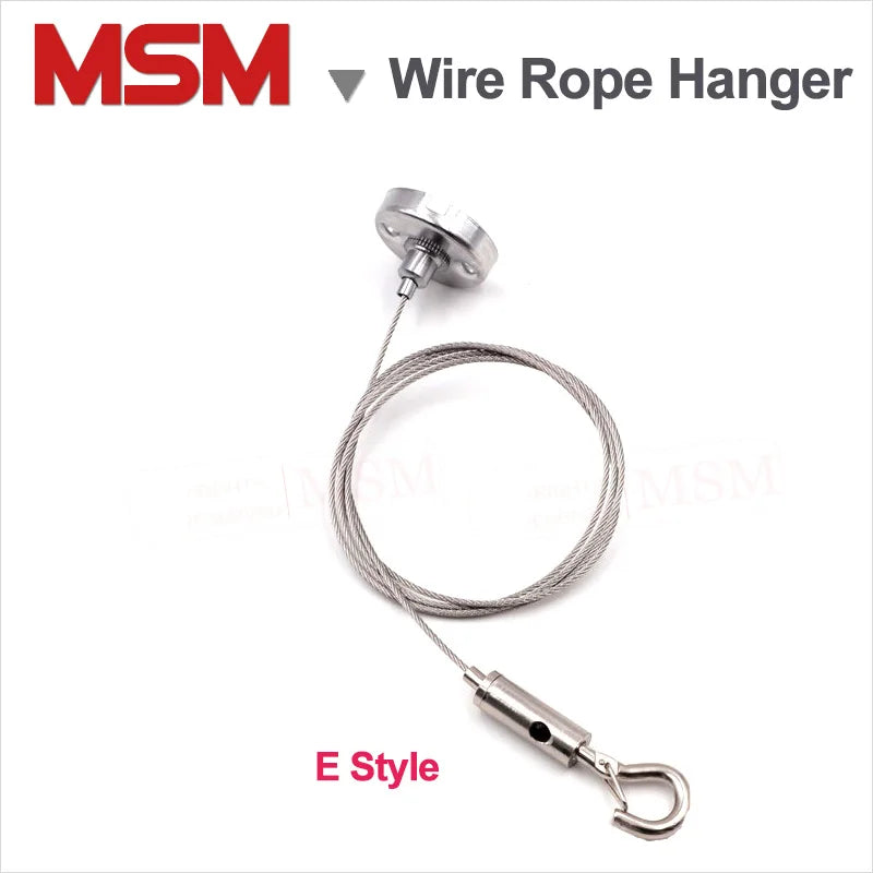 2 Sets Wire Rope Hanger With Stand Wire And Hook For Gallery Picture Photo LED Light Exhibition Advertisement Hanging Device