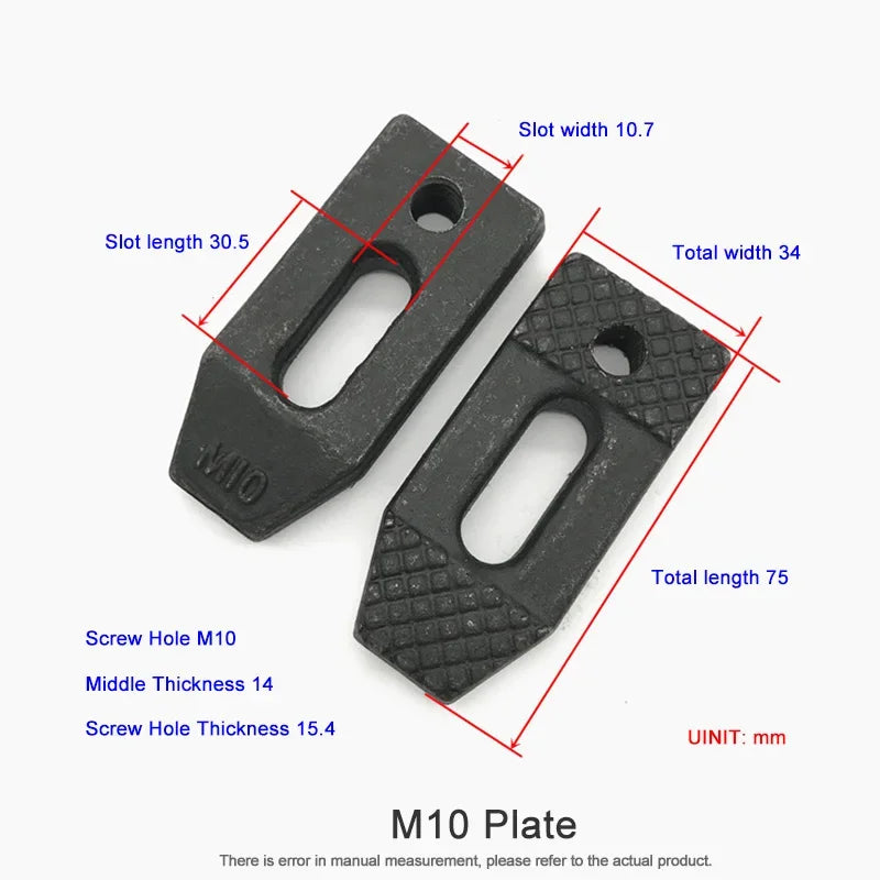 2 sets MSM Pressplate M10 Engraving Machine CNC Milling Pressure Clamp Fixture Plate Adjustable Fastening Platen Tool Accessory