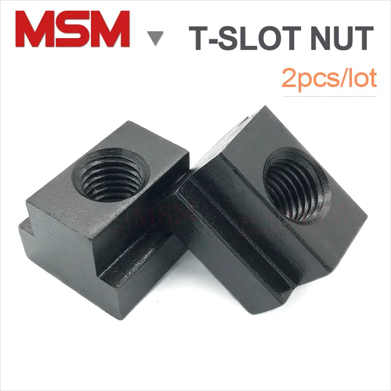 2PCS 10.9 Level High Intensity Carbon Steel T-slot Nuts Black Oxide Finished For Mold Clamping M8 M10 M12 M14 M16 M18 M20 M24