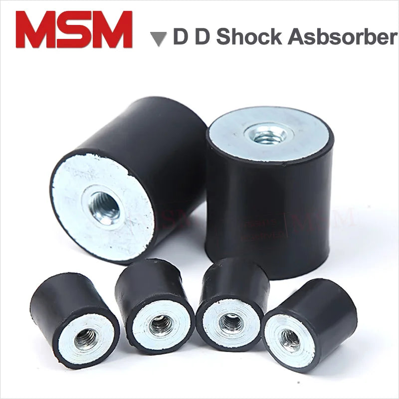 Rubber Vibration Damper Bushings With Metal Thread (M3 To M12) - Anti-Shock Bumpers