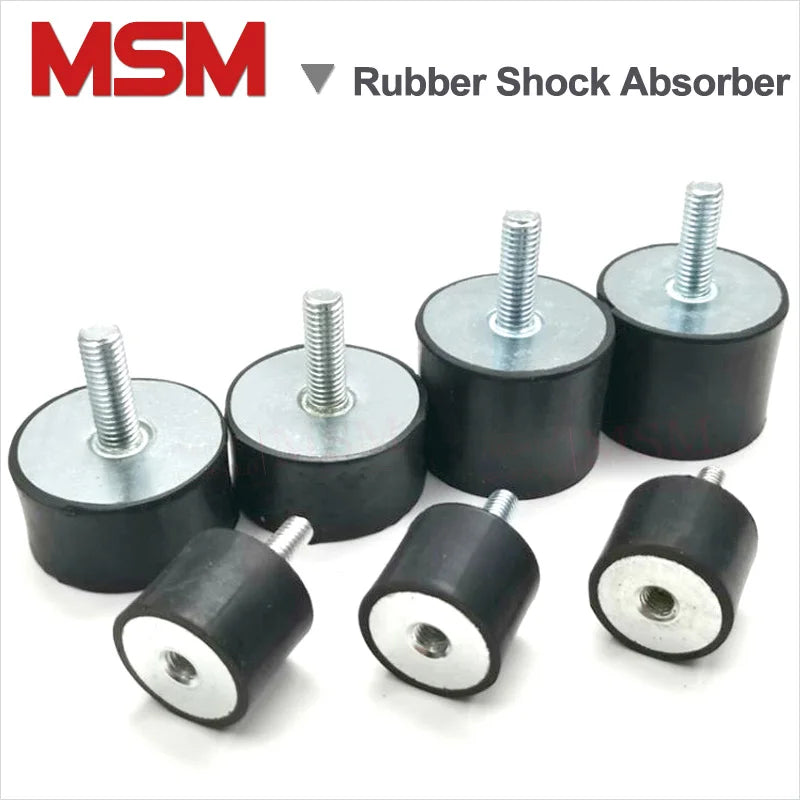 2Pc Male To Female Thread Rubber Shock Asbsorber Anti Vibration Isolator Mounting Feet Crash Pad 8/10/15/20/25/30/40/50/60/75mm