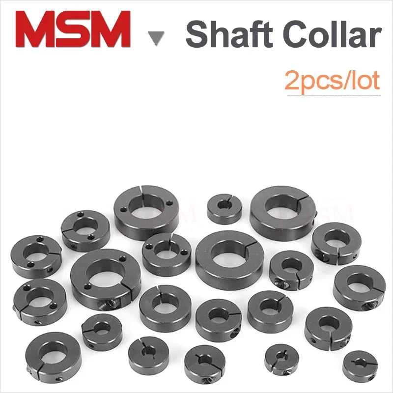 2Pcs Open Type Carbon Steel Shaft Collars Diameter 6mm 8mm 10mm 12mm 13mm 15mm 16mm 18mm 20mm Shaft Locking Sleeve