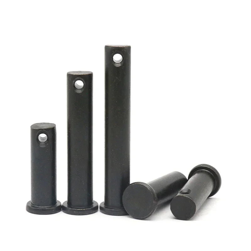 2pcs Carbon Steel Flat Head Dowel Pins Cylindrical with Split Pin M16/18/20/25/30 Positioning Clevis Bolt Shaft Cotter Pin Plug