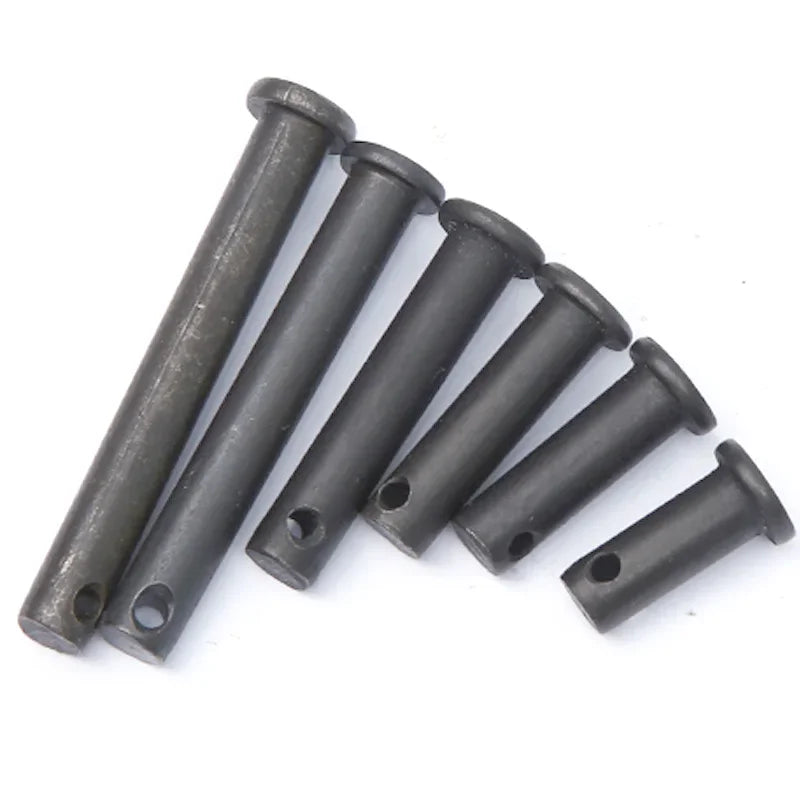 2pcs Carbon Steel Flat Head Dowel Pins Cylindrical with Split Pin M16/18/20/25/30 Positioning Clevis Bolt Shaft Cotter Pin Plug