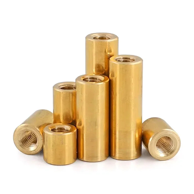 2pcs Copper Internal Thread Cylinder Pins M1.6/1.8/2/2.5 Brass Extend Long Blind Hole Standoffs Column Connection Female Nut