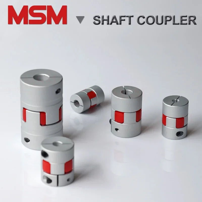 4pcs MSM Shaft Couplers Jaw Type D30L42 Rubber Elastic Couples for Motor 6mm 8mm 10mm 12mm 14mm 16mm Clamp CNC Ballscrew Flexible Couplings