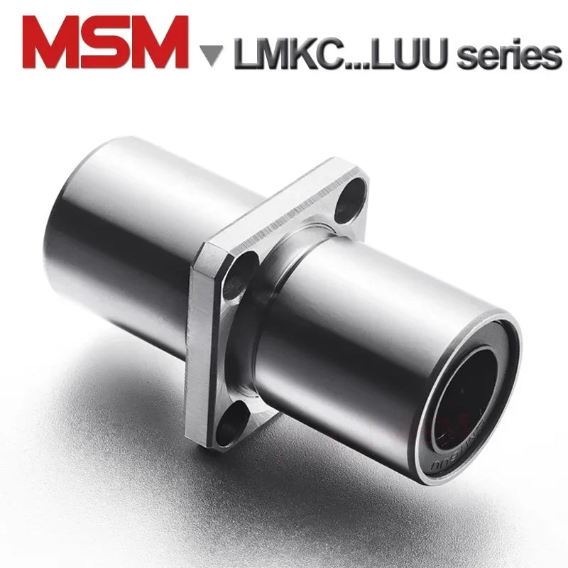 4pcs MSM Middle/Center Square Flange Linear Bearings LMKC6LUU LMKC8LUU LMKC10LUU LMKC12LUU LMKC16LUU LMKC20LUU (mm)