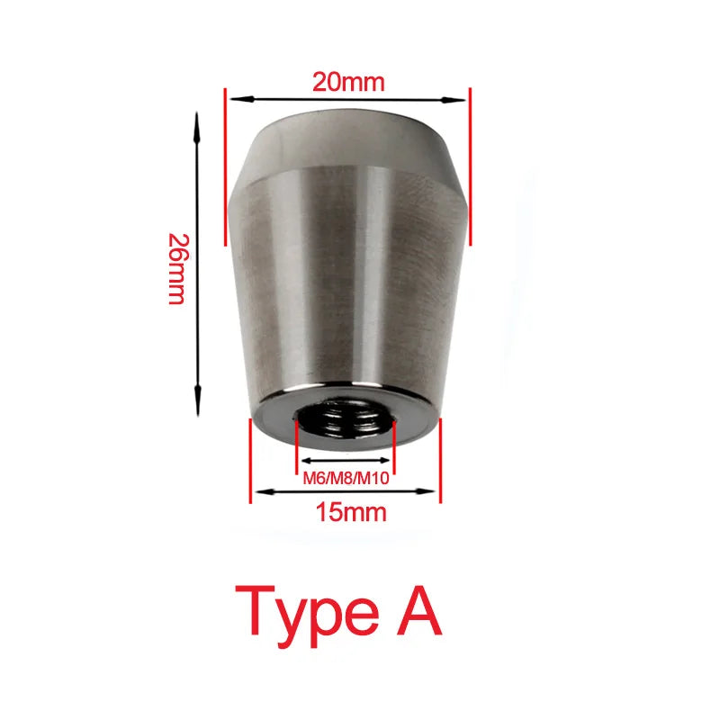 2pcs Stainless Steel Cylindrical Shape Handgrib Nuts M6 M8 M10 Cone Shape Nuts for Machine Tool Gribs Handle Nuts