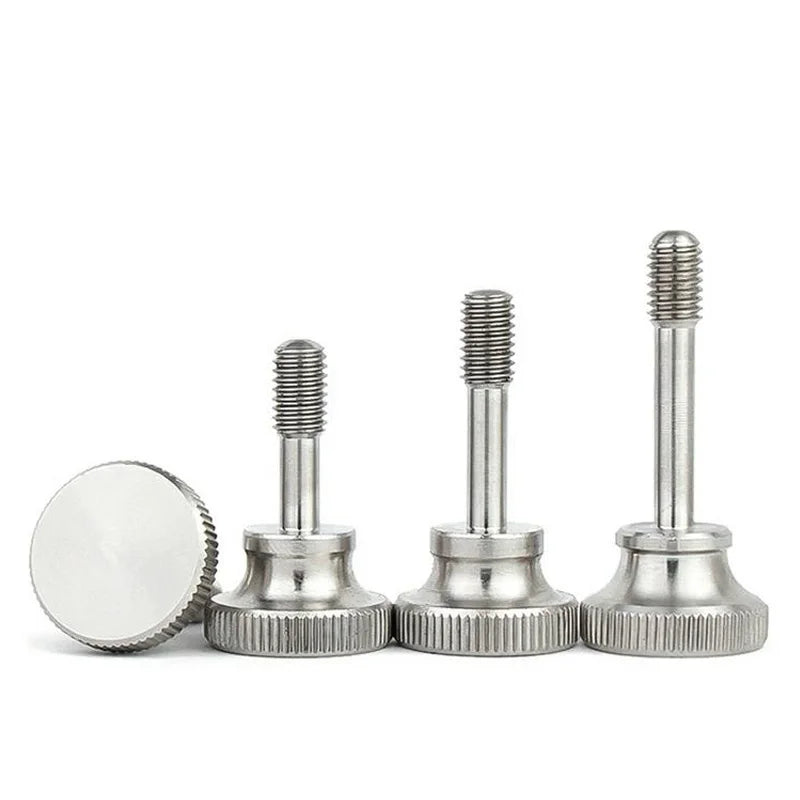 4 Pcs Stainless Steel Knurled Thumb Screws with Waisted Reduced Shanke Screws/Bolts Hand Twist Captive Screw M2.5/3/4/5/6/8