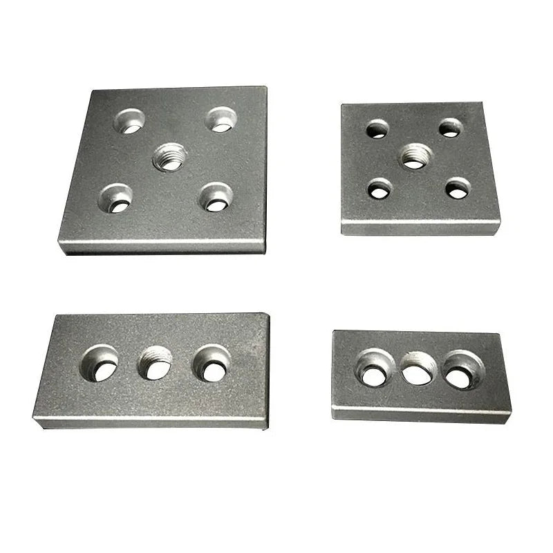 4pcs Aluminum Profile End Connection Plate 3060 4080 6060 8080 Adjusting Caster Cup Foot Support Plate A Hollow/B Solid Styles