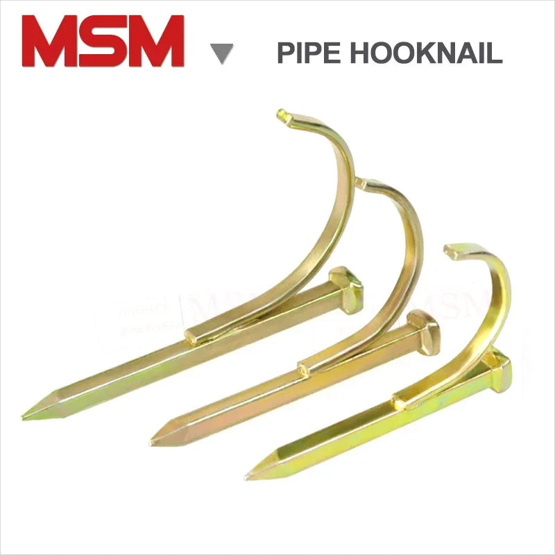 50/100PCS High Strength Carbon Steel Pipe Hook Nail U Shape Cement Wall Pipe Holder Nail for 1/2 3/4 1 Inch Pipes Installing
