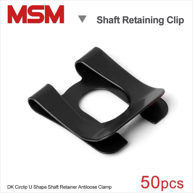 50pcs MSM DK Circlip U Shape Shaft Retainer 65Mn Steel Elastic Retainning Clip for Shaft Antiloose Clamp M4 M5 M6 M8 M10 M12 M16