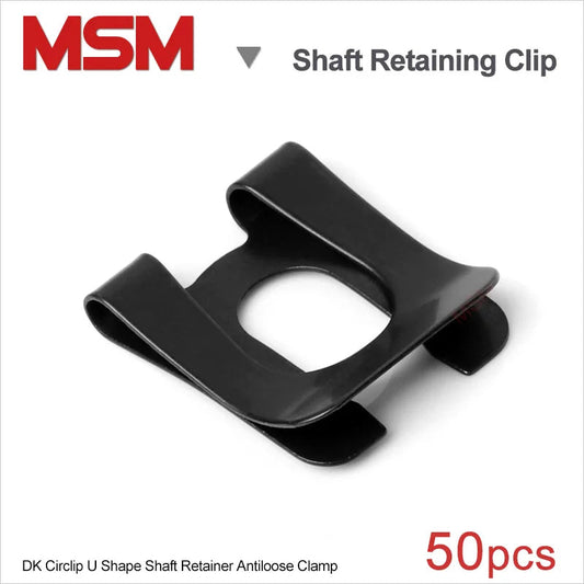 50pcs MSM DK Circlip U Shape Shaft Retainer 65Mn Steel Elastic Retainning Clip for Shaft Antiloose Clamp M4 M5 M6 M8 M10 M12 M16