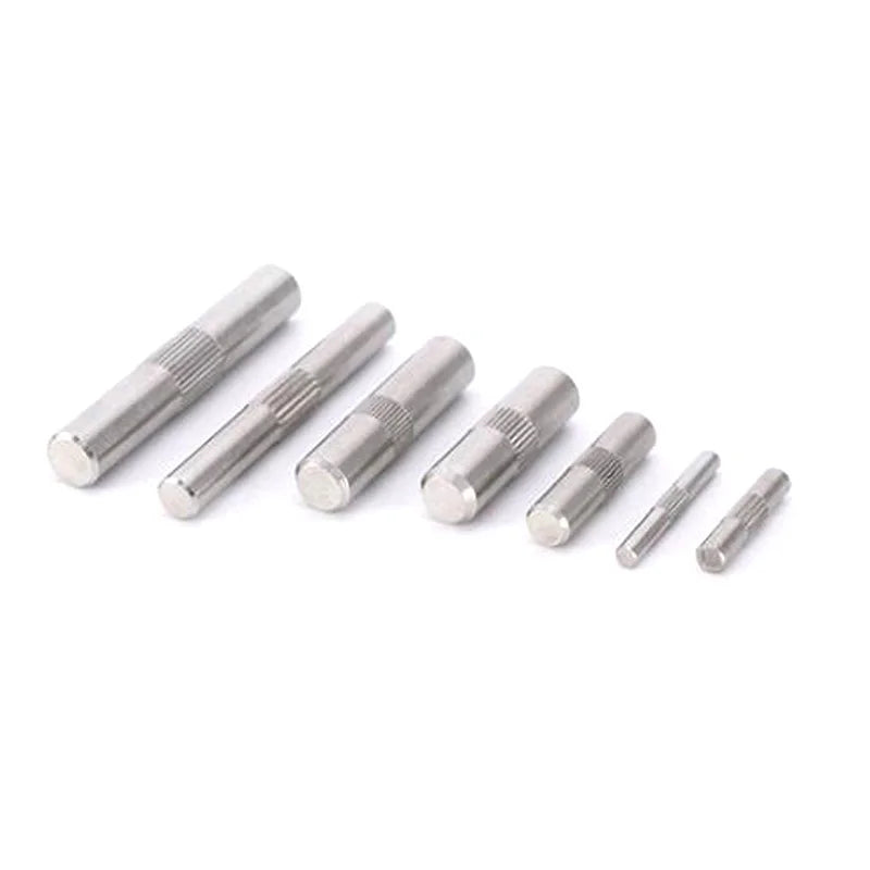 50pcs Middle Knurled Pins M2 2.5 3 4 5 6 Hinge Link Rods Pins Knurled Dowel Pins Locating Shaft Parallel Pin Toy Connecting Rod