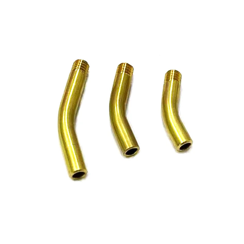 5pcs Brass Copper M6 Thread Hollow Tube/Pipe Straight/Bend  for CNC Sprayer  Spindle Cooling Nozzle Extension Pipe