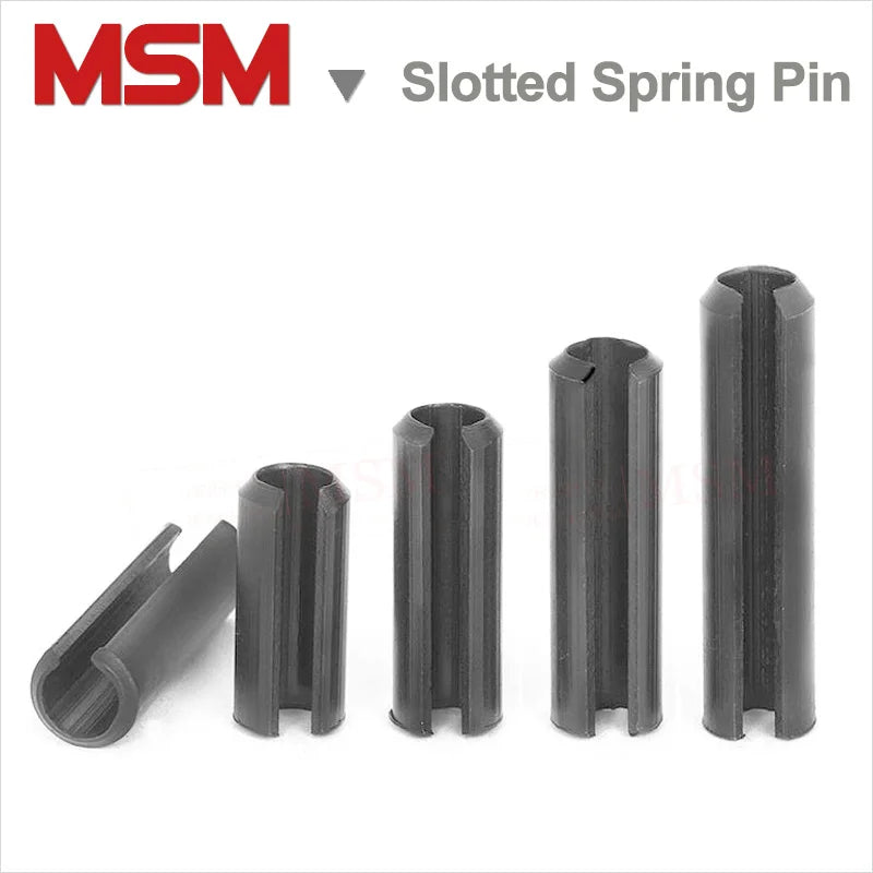 65Mn Carbon Steel Heavy Duty Split Spring Dowel Cylindrical Cotter Pin M6/8/10/12/14/16 Black Straight Slotted Spring Pin