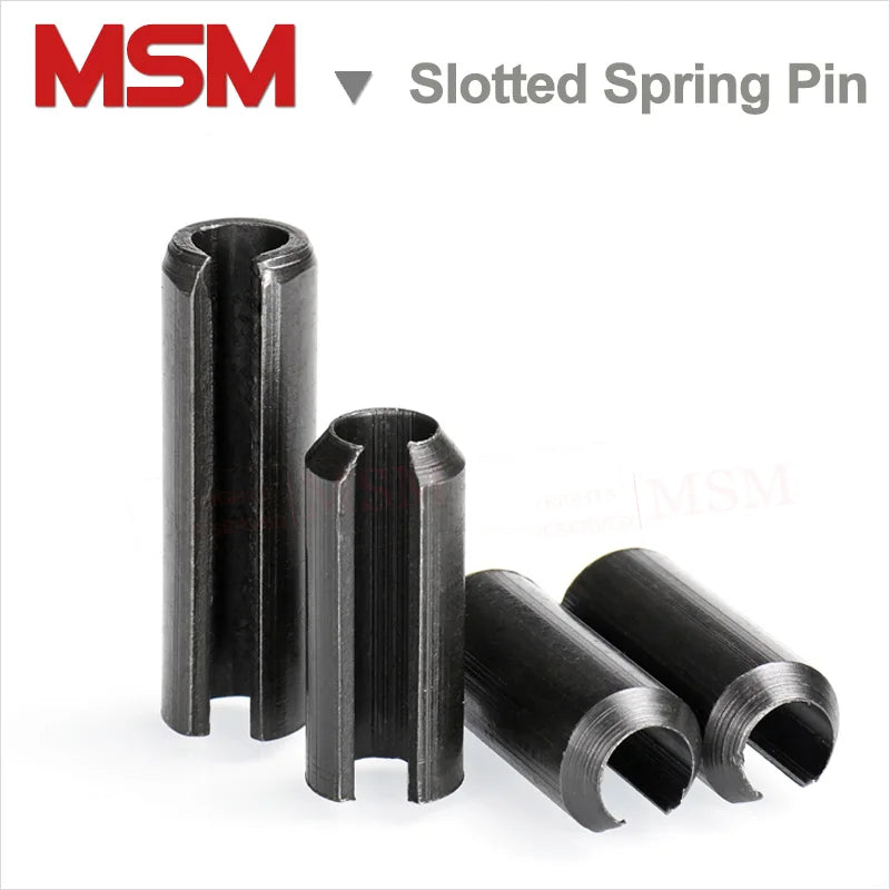 65Mn Carbon Steel Heavy Duty Split Spring Dowel Cylindrical Cotter Pin M6/8/10/12/14/16 Black Straight Slotted Spring Pin