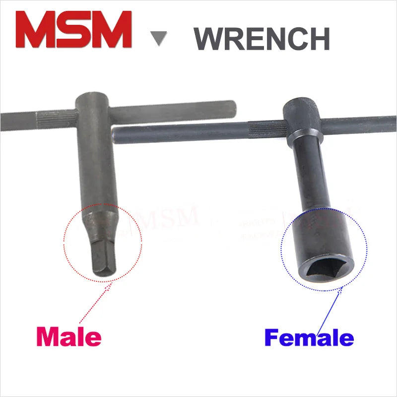 Free Shipping 1pcs Milling Lathe Chuck Square Key Wrench Female And Ma free-shipping-1pcs-milling-lathe-chuck-square-key-wrench-female-and-ma