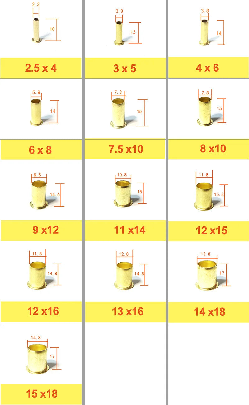 50pcs Brass Tubing Bushing Nylon Tubing Oil Core/Copper Lining Core Oil pipe fitting Compression Sleeve 4 5 6 8 10 12 14 16 18mm