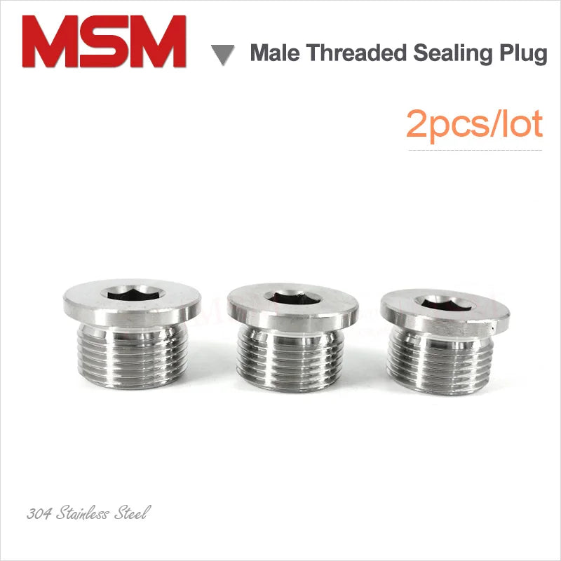 Stainless Steel Male Threaded Sealing Plug With Flange Hexagon Socket Screw Plugs Oil Plug M8/10/12/14/16/18/20/22/24
