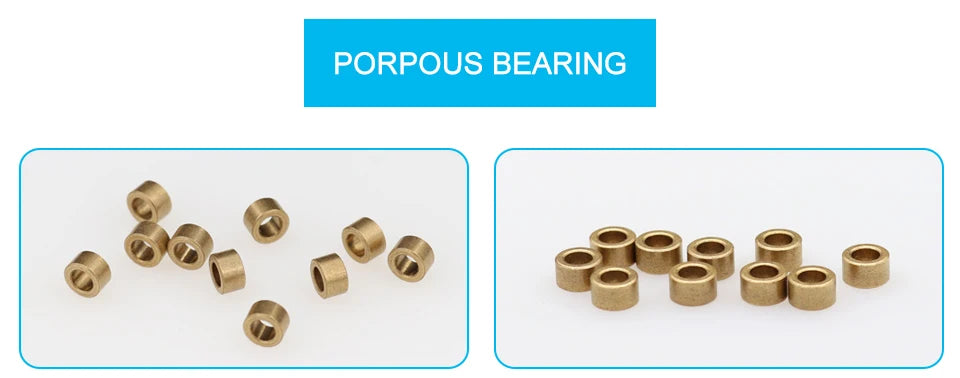 10pcs MSM 3x5x3/3x5x8/3x6x3/3x6x3.5/3x6x7.5/3x8x6mm Porous Bearings Tin Bronze Base Powder Metallurgy Oil Bushing Copper Sleeve