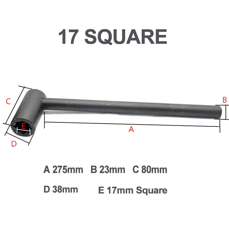 1Pc High Strength L Type Single Lever Inner Octagonal Wrench Tool Rest Bench 17 Square 19 Four-jaw Chuck Female Octagonal Wrench