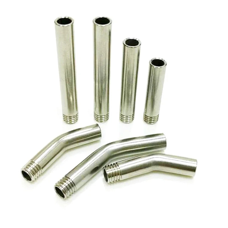 5pcs Stainless Steel M6 Threaded Hollow Straight/Bend Tube for CNC Turret Sprinkler Sprayer Spindle Cooling Extension Nozzle