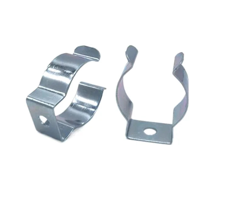 6Pcs Elastic Pipe Clamp Flexible Shrapnel Bracket Tube Holder Lamp Clip Diameter 5mm~50mm Open Style Pipe U Shape Clamp