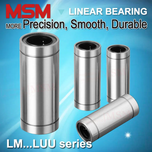 MSM Long Type Linear Bearings LM5LUU LM6LUU LM8LUU LM10LUU LM12LUU LM16LUU LM20LUU LM25LUU LM30LUU Tandem Ball Bush mm