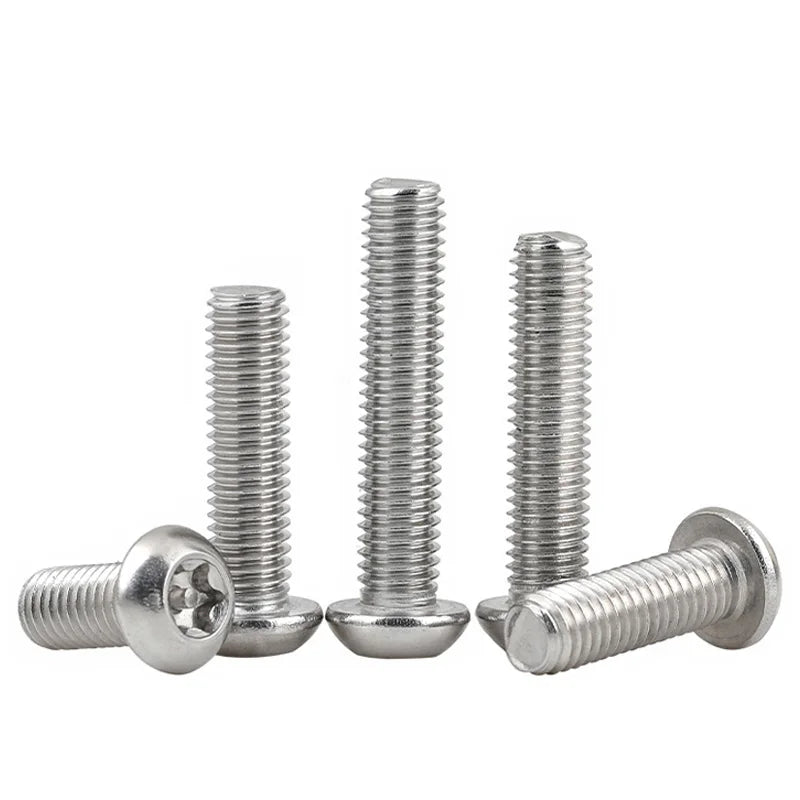 20Pcs Stainless Steel Six Lobe Torx Screw With Wrench Anti-theft Security Bolts M6 Hexalobular Socket Pan Head Screws With Pin